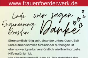 Danke an Linde Engineering Dresden - Copyright FFW